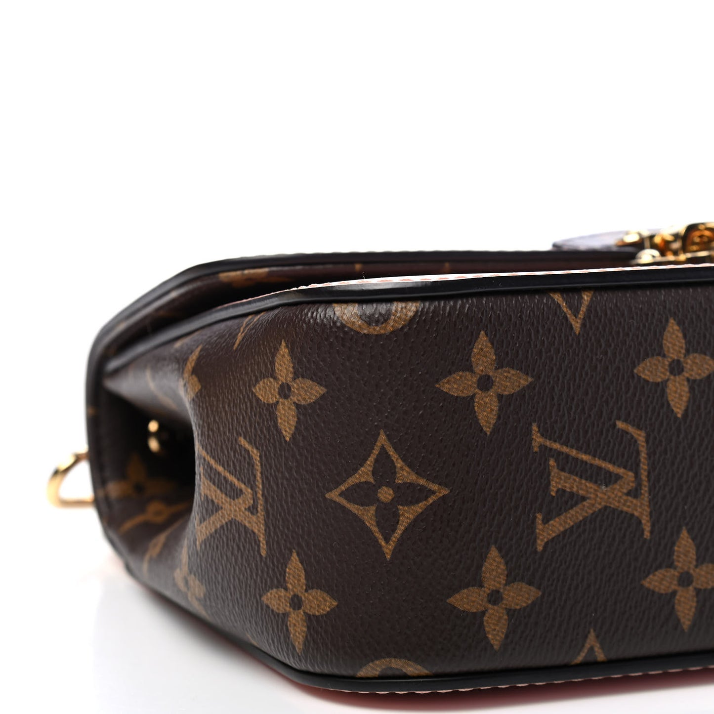 Patent Calfskin Monogram Cherrywood BB Rose Ballerine