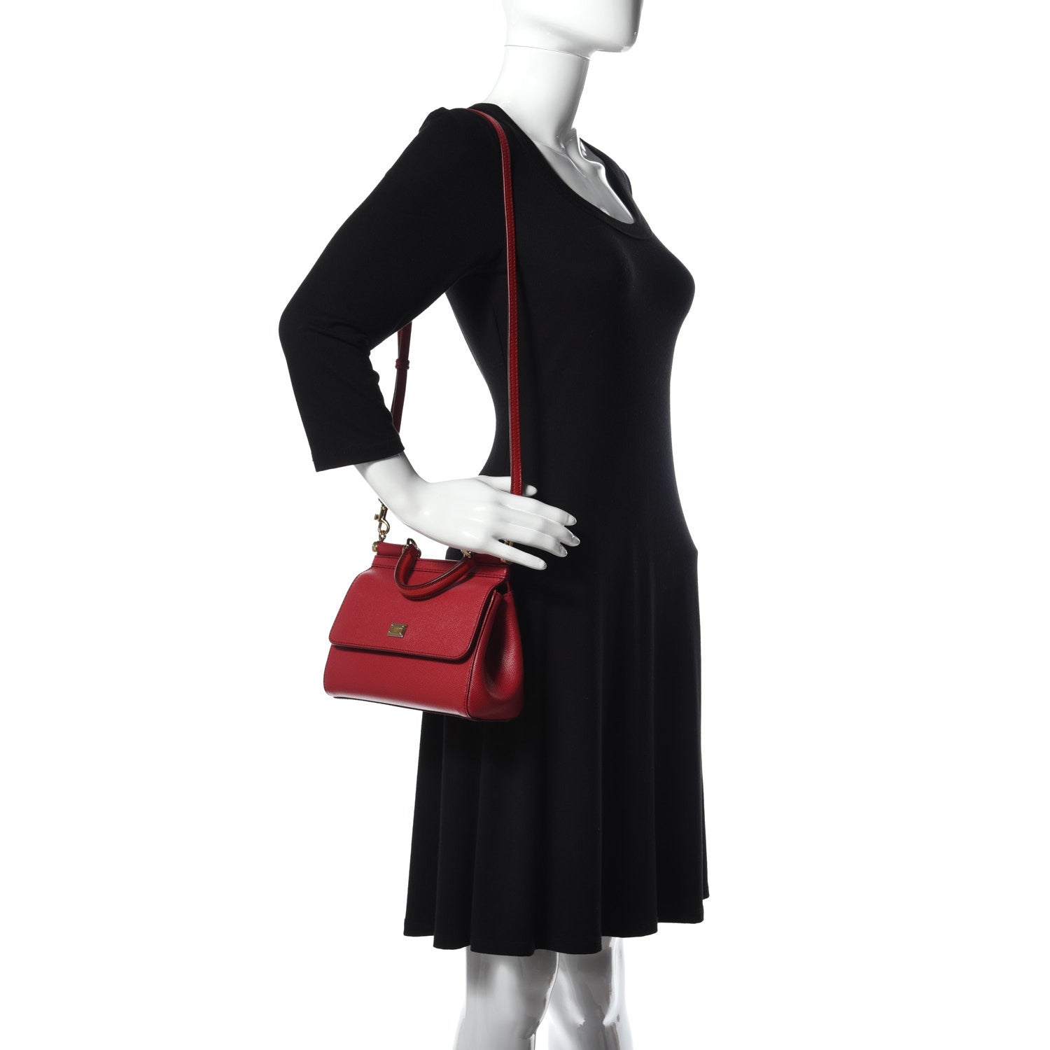 Dolce & Gabbana Dauphine Small Miss Sicily Satchel Rosso 2 of 15