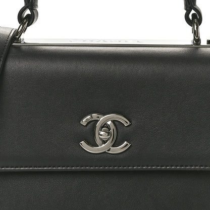 Chanel Calfskin Small Trendy CC Dual Handle Flap Bag Black 8 of 10