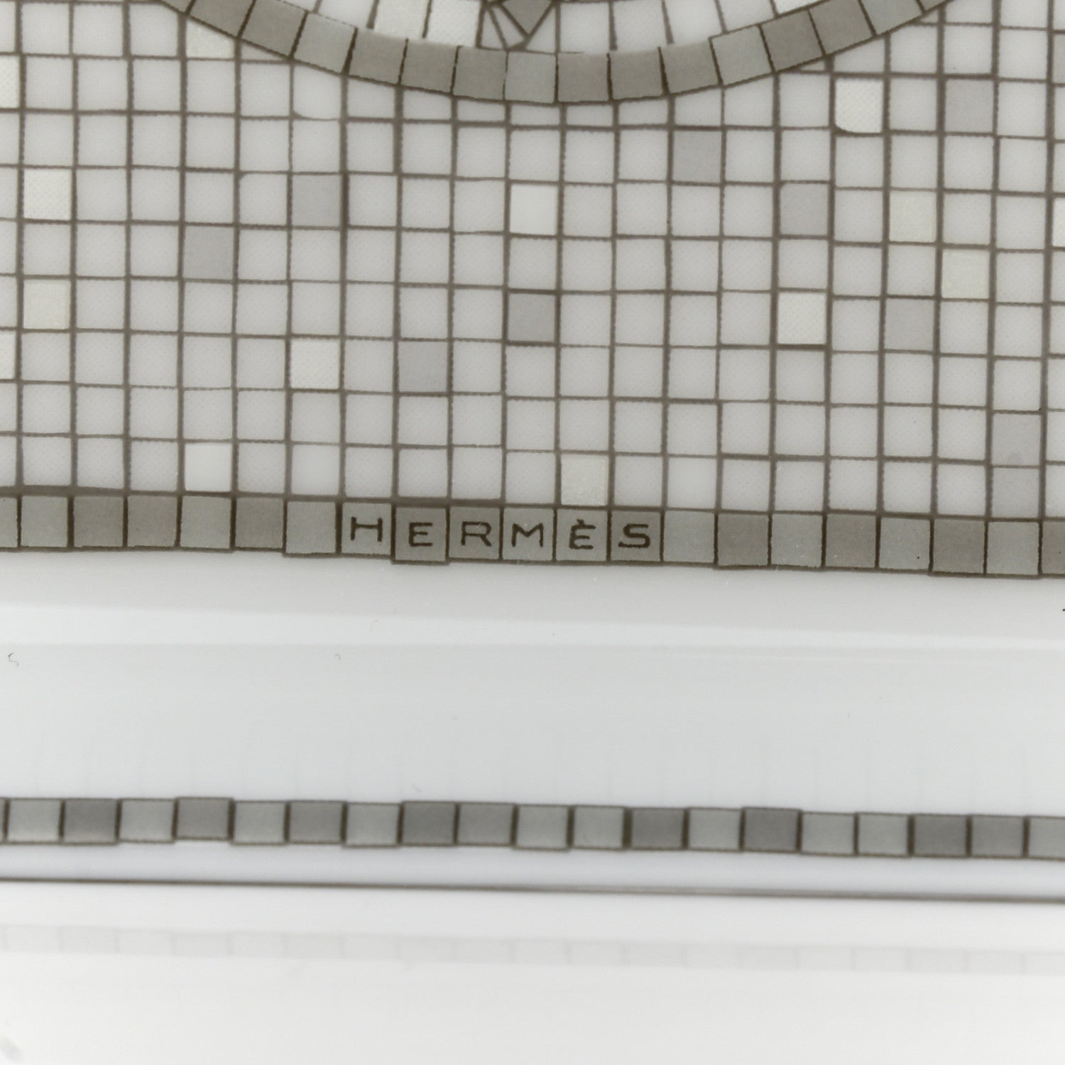 Hermes Porcelain Mosaique Au 24 Sushi Plate Platine 5 of 8
