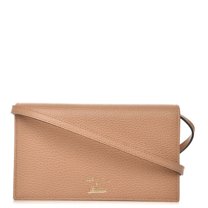 Gucci Dollar Calfskin Mini Swing Wallet Bag Camelia Mineral Blue 1 of 9