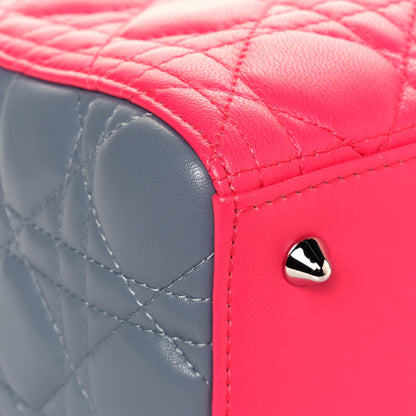 Christian Dior Lambskin Cannage Medium Tri-Color Lady Dior Fuchsia 8 of 13