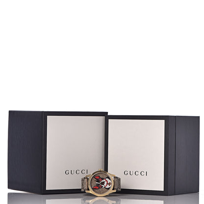 Gucci Stainless Steel Canvas 38mm G-Timeless GG Supreme Bosco Quartz Watch Brown 10 of 10