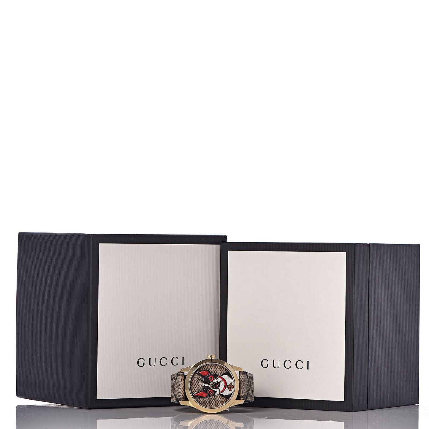 Stainless Steel Canvas 38mm G-Timeless GG Supreme Bosco Quartz Watch Brown