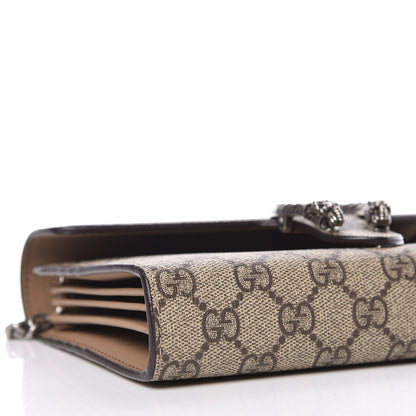 Gucci GG Supreme Monogram Mini Dionysus Chain Wallet Beige Taupe 8 of 10
