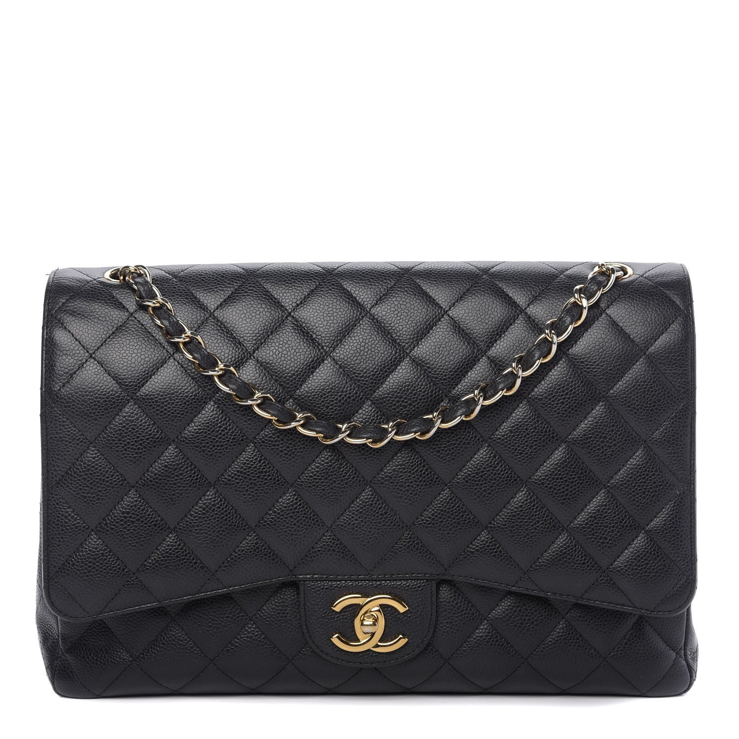 Chanel Caviar Quilted Maxi Double Flap Black 1 of 9