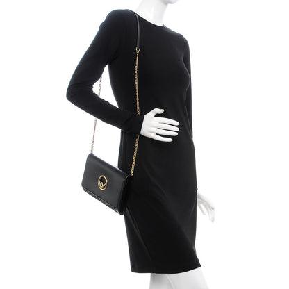 Fendi Vitello Liberty Lucido F is Fendi Wallet on Chain Black 2 of 7