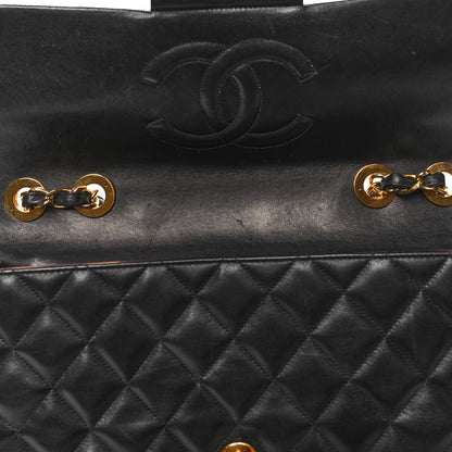 Chanel Lambskin Quilted XL Jumbo Single Flap Black 12 of 13