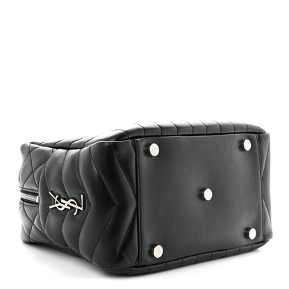 Saint Laurent Calfskin Y Quilted Monogram Medium Loulou Bowling Bag Black 4 of 10