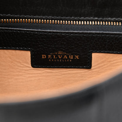 Delvaux Crispy Calfskin MM Brillant Satchel Black 6 of 19