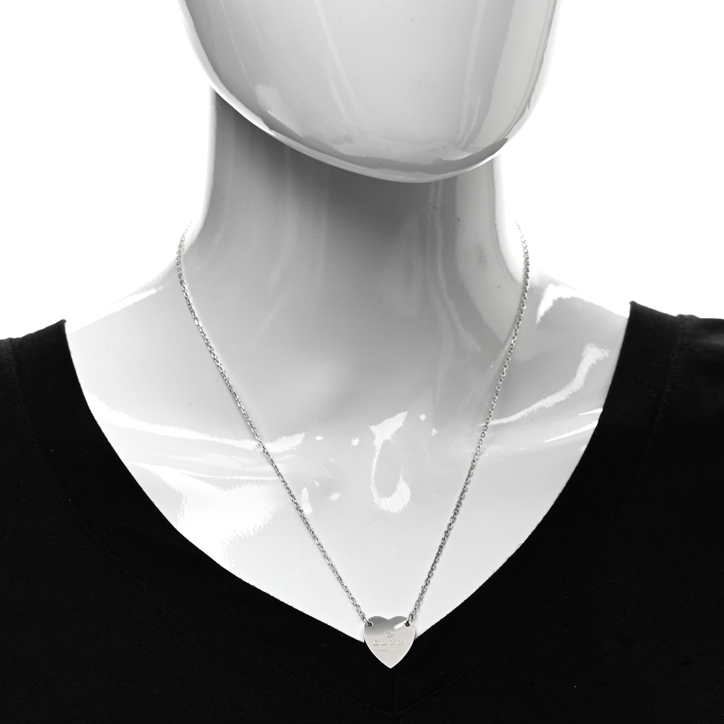 Sterling Silver Trademark Heart Pendant Necklace