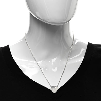 Gucci Sterling Silver Trademark Heart Pendant Necklace 2 of 4