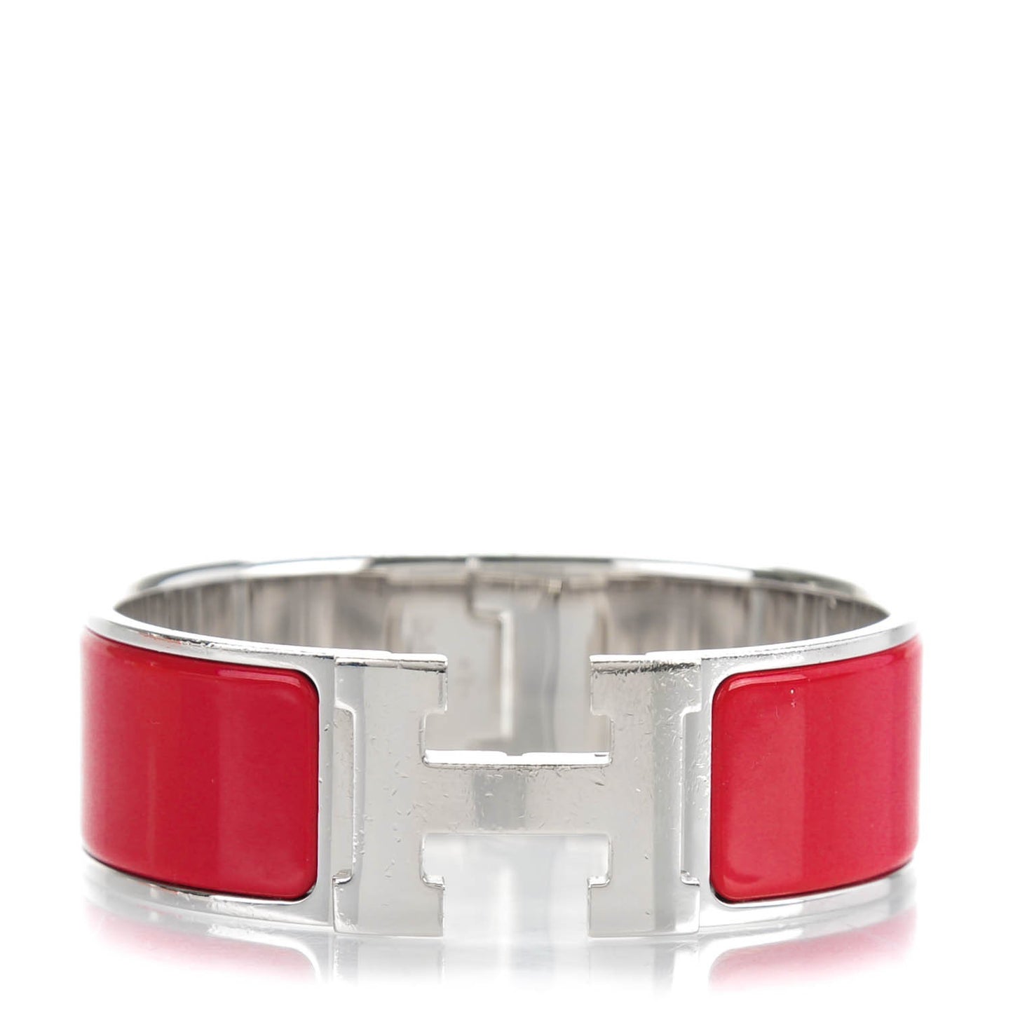 Enamel Wide Clic Clac H Bracelet PM Rouge
