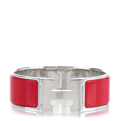 Hermes Enamel Wide Clic Clac H Bracelet PM Rouge 1 of 6