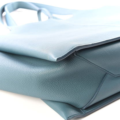 Celine Baby Grained Calfskin Medium Tri-Fold Bag Ocean 5 of 10