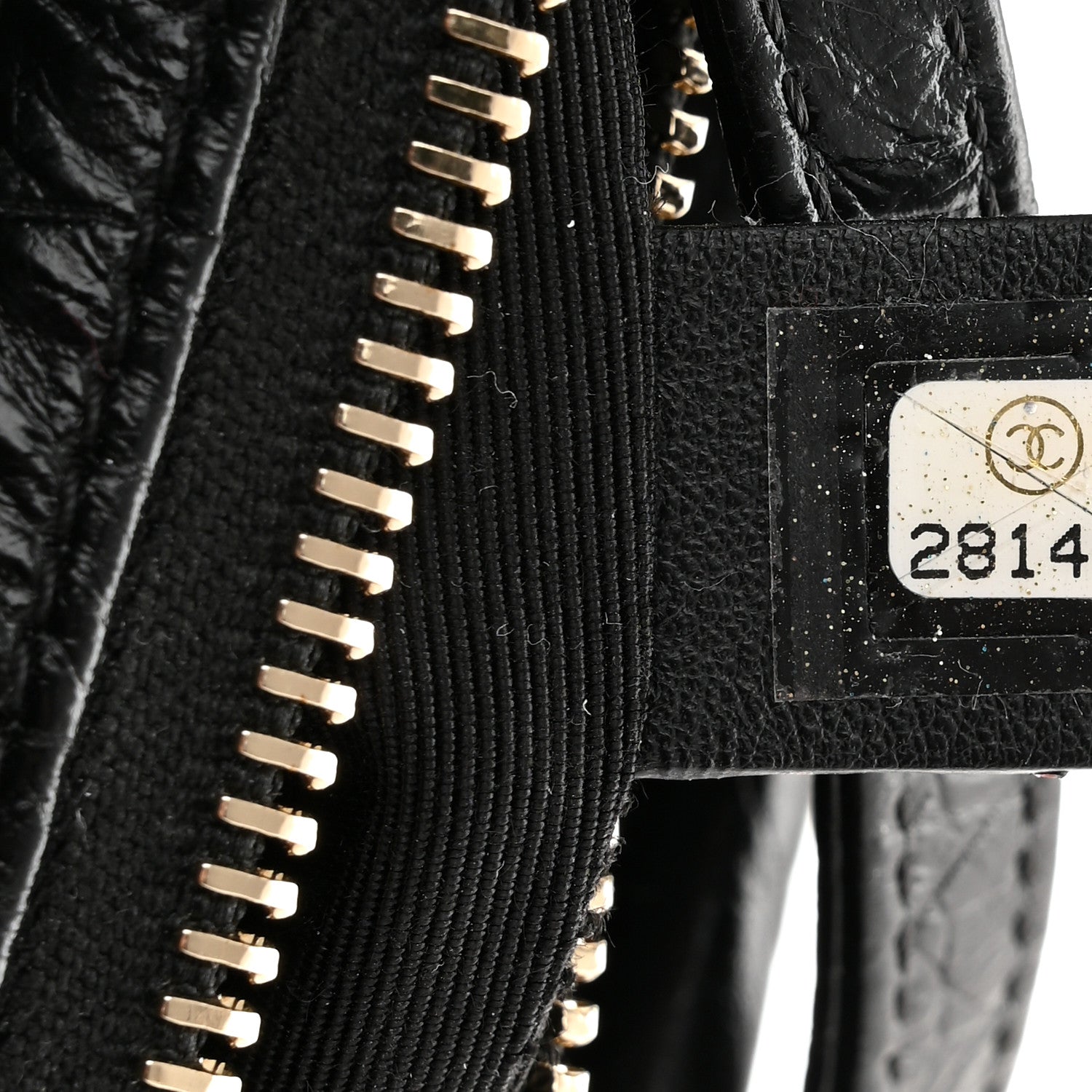 Chanel Calfskin Crocodile Embossed Small Gabrielle Cocodile Hobo Black 7 of 10