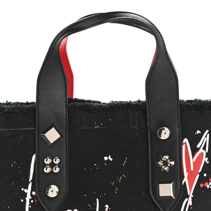 Christian Louboutin Canvas Printed Mini Frangibus Tote Black Multicolor 9 of 14