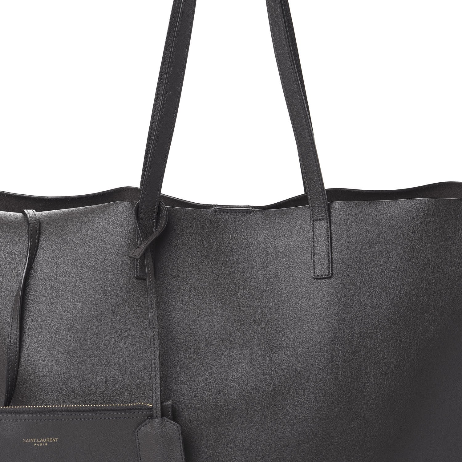Saint Laurent Calfskin Large Shopping Tote Earth 9 of 11