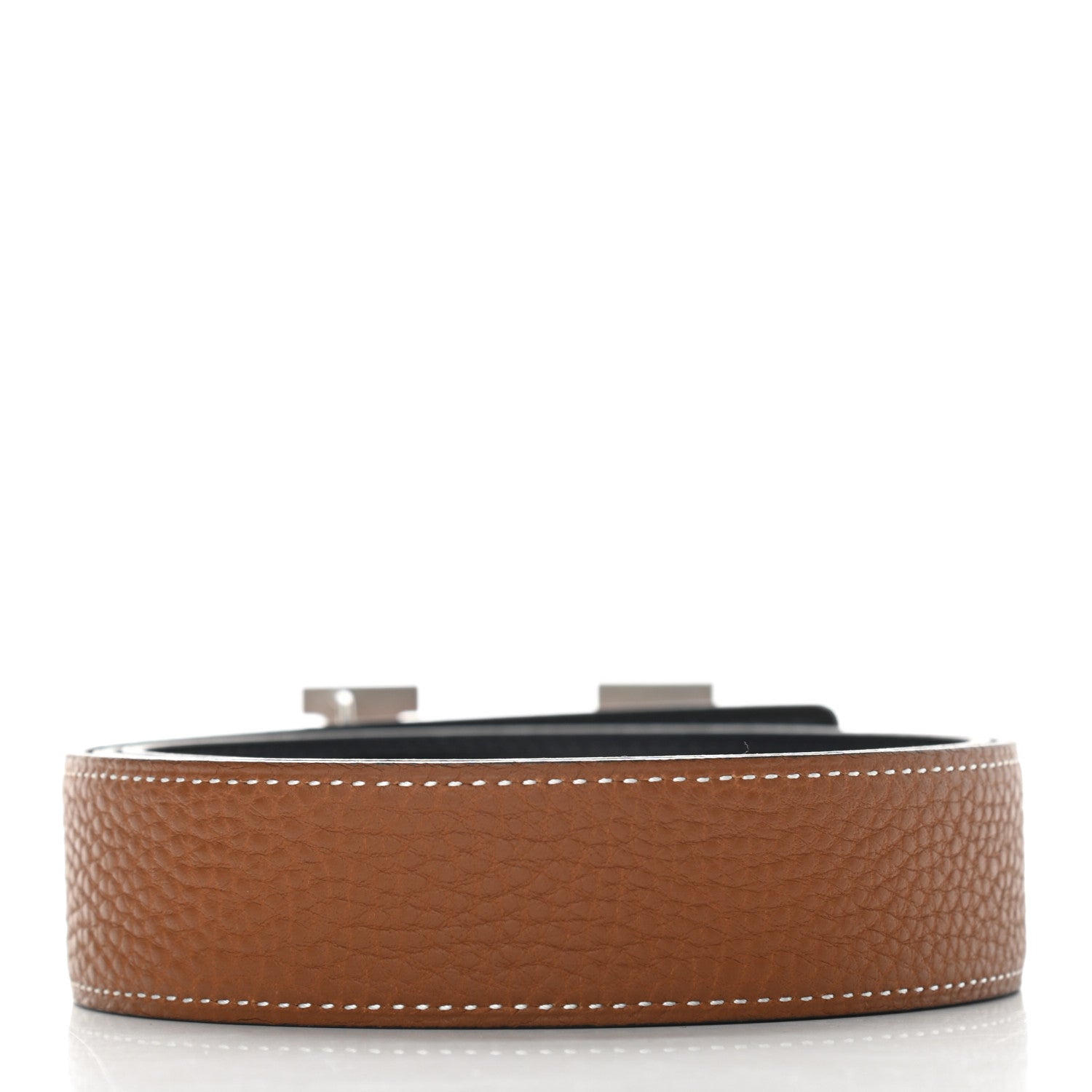 Hermes Box Togo 32mm H Belt 80 Black Gold 2 of 5