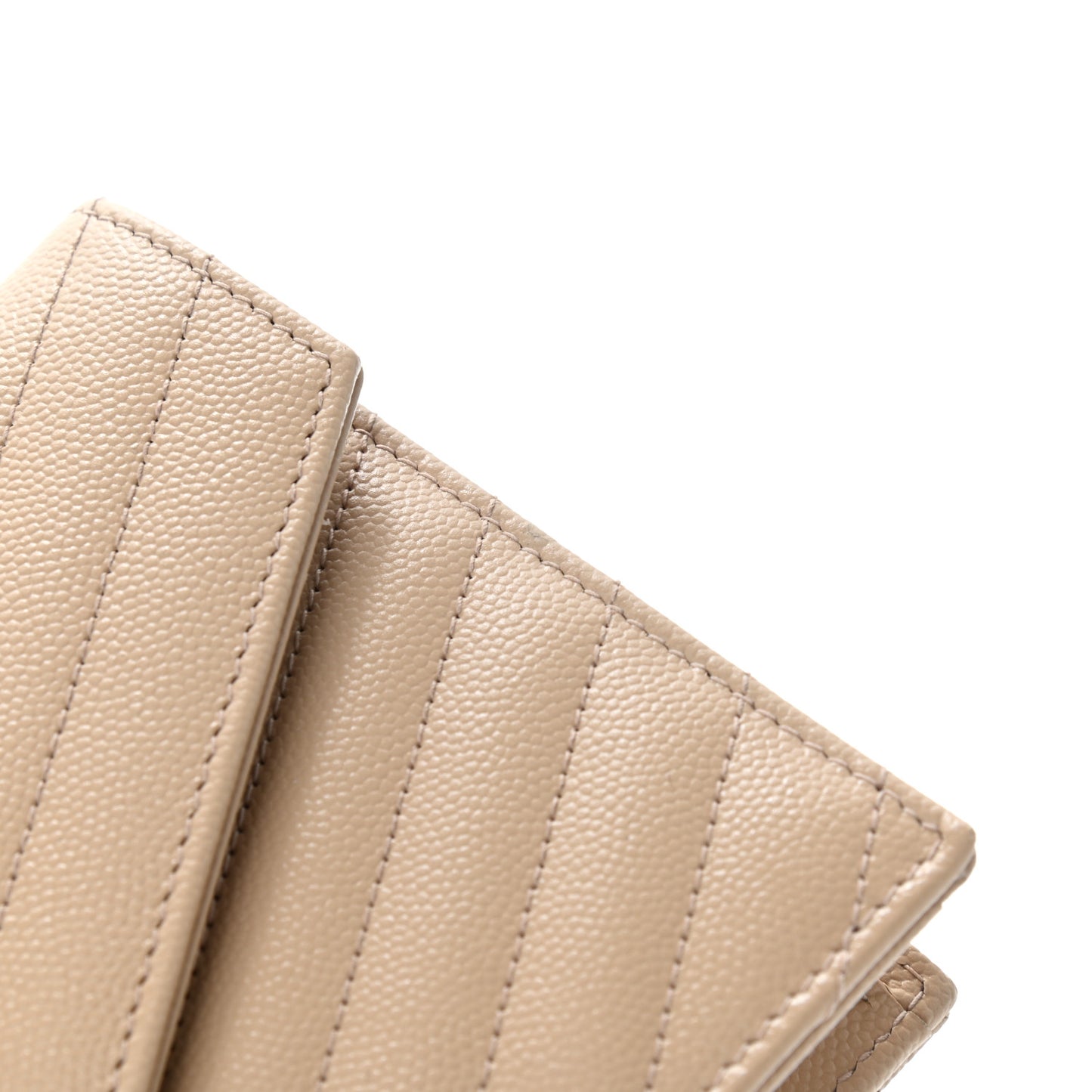 Grain De Poudre Matelasse Chevron Monogram Envelope Chain Wallet Nude Powder