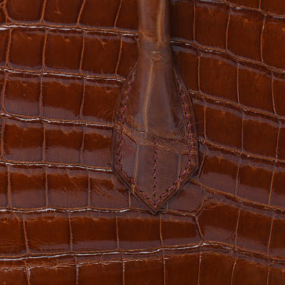 Hermes Shiny Porosus Crocodile Birkin 35 Etrusque 8 of 35