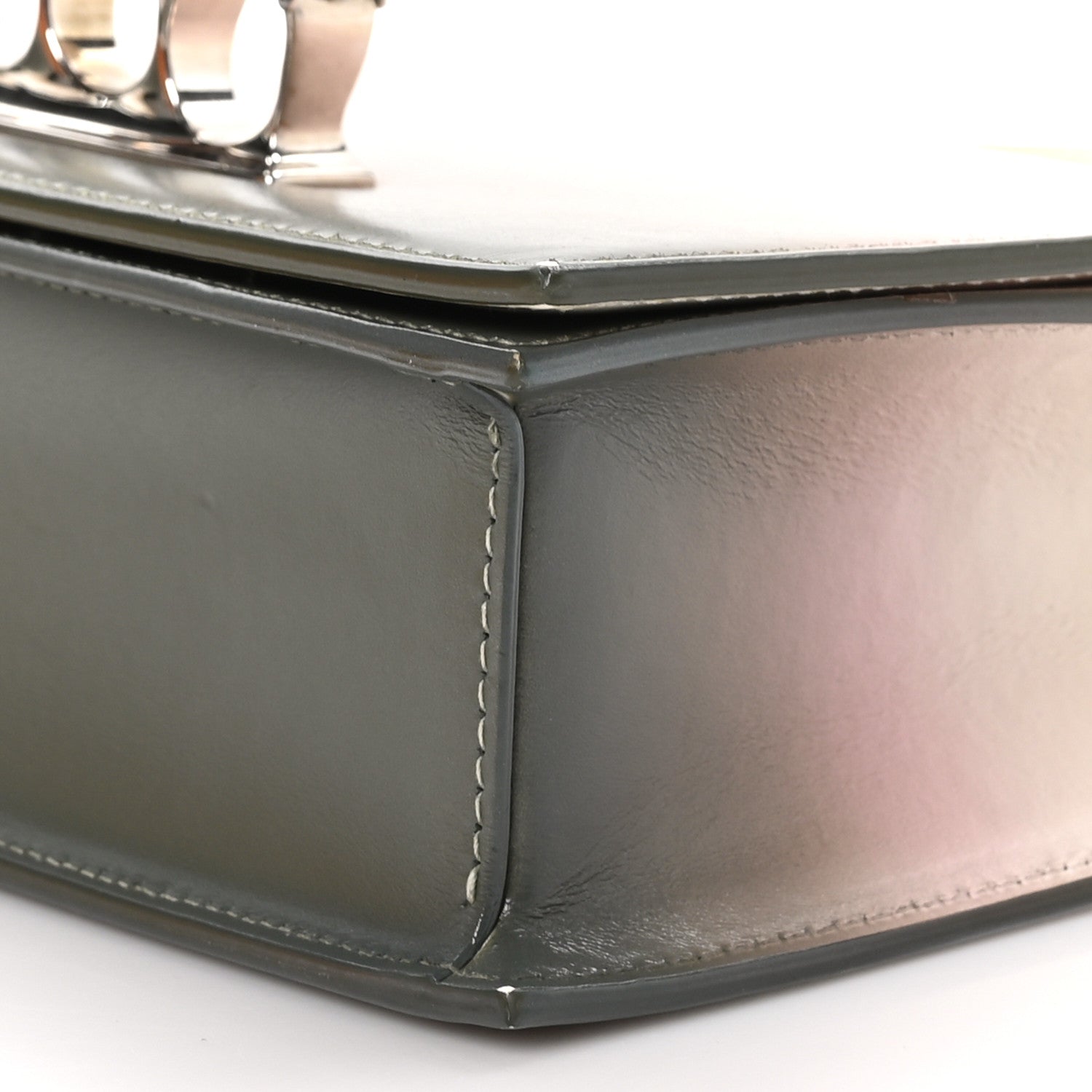 Alexander McQueen Ombre Calfskin Knuckle Jeweled Satchel Military Multicolor 9 of 10