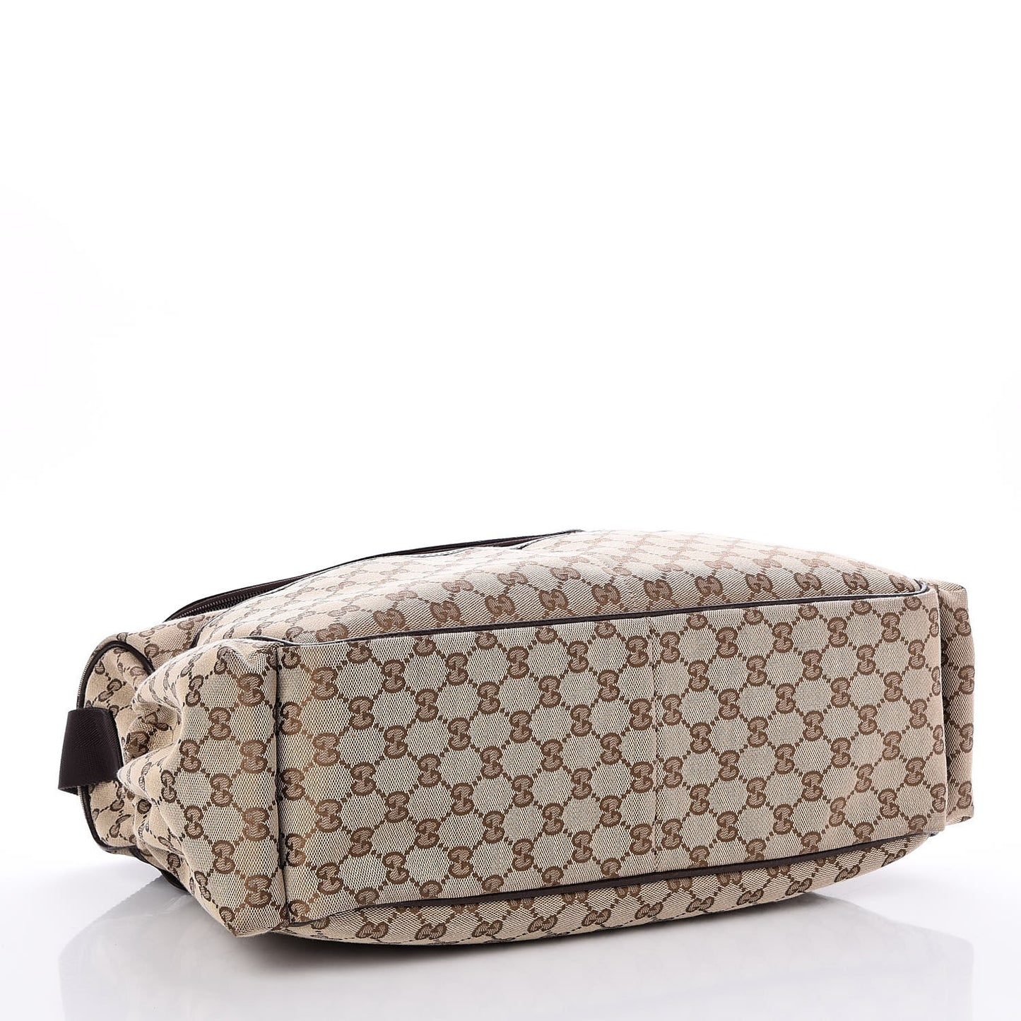 Monogram Natural Pigskin Large Diaper Bag Beige Ebony Cocoa Dark Chocolate
