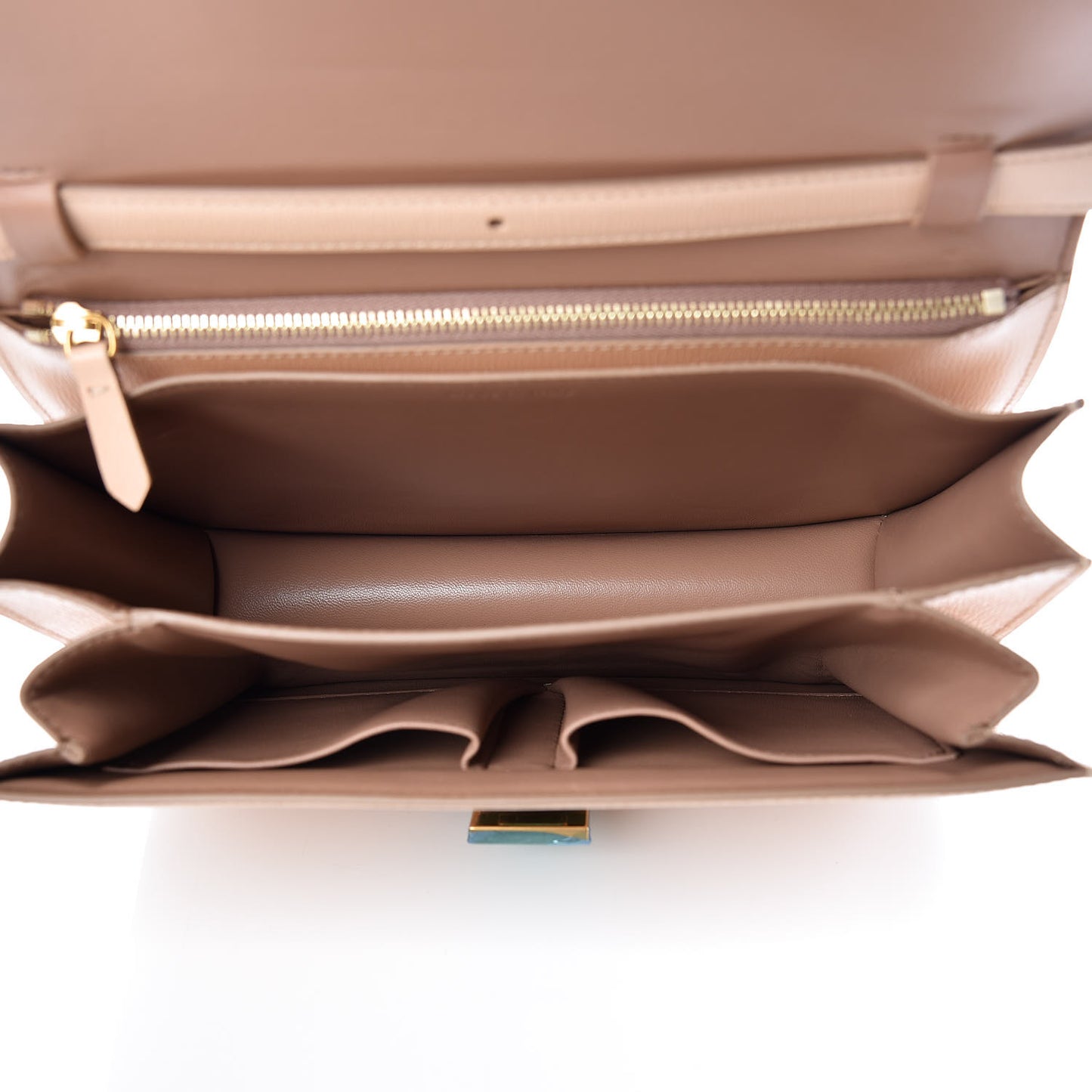 Liege Calfskin Medium Classic Box Flap Bag Nude