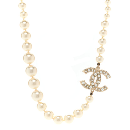 Chanel Pearl CC 100th Anniversary Necklace Light Gold 1 of 6