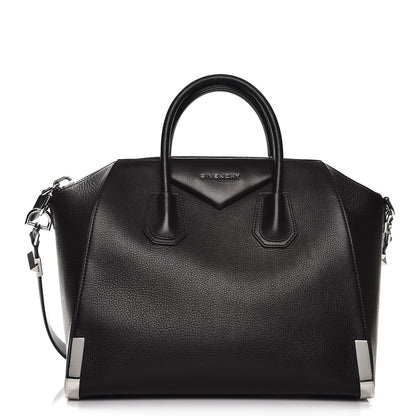 Givenchy Calfskin Medium Silver Corners Antigona Black 1 of 9