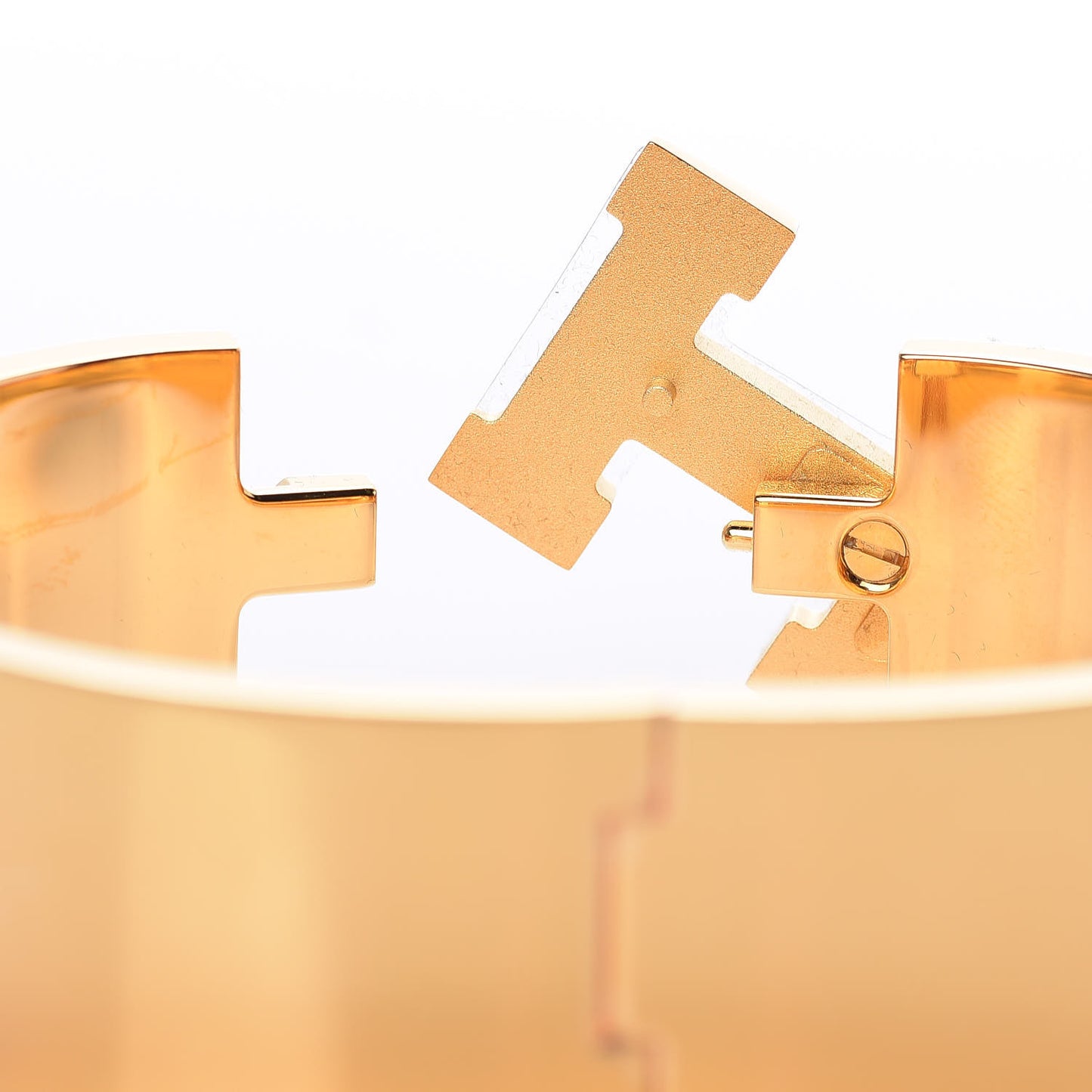 Enamel Wide Clic Clac H Bracelet GM Orange