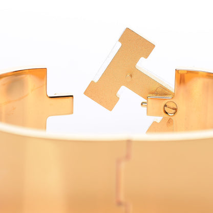 Hermes Enamel Wide Clic Clac H Bracelet GM Orange 5 of 6