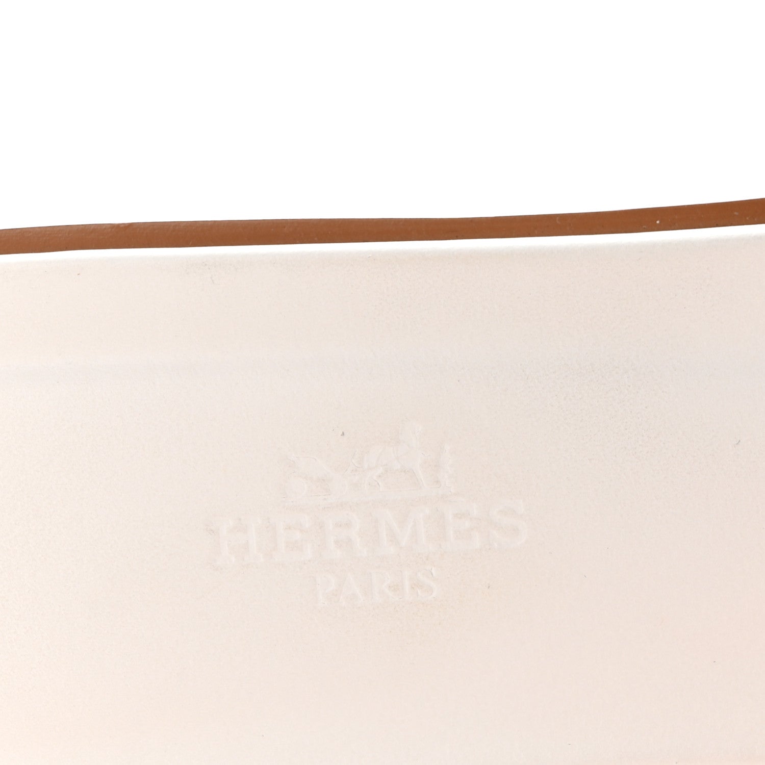 Hermes Box Calfskin Oran Sandals 38.5 White 8 of 10
