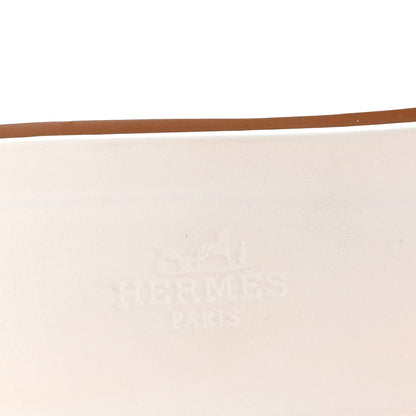 Hermes Box Calfskin Oran Sandals 38.5 White 8 of 10