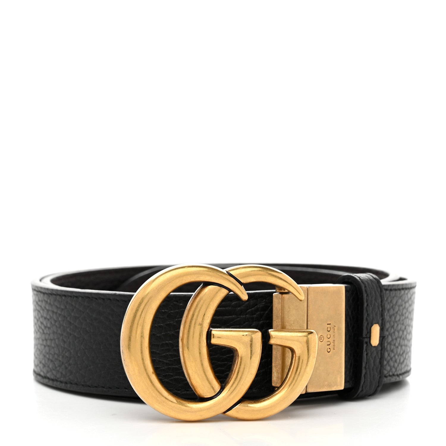 Gucci Calfskin Double G Reversible 37mm Belt 95 38 Black Cocoa 2 of 7