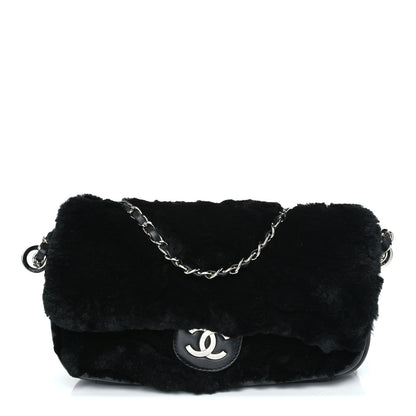 Chanel Rabbit Fur Flap Black 1 of 13