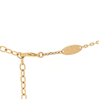 Louis Vuitton Crystal Trunkies Pendant Necklace Gold 4 of 5