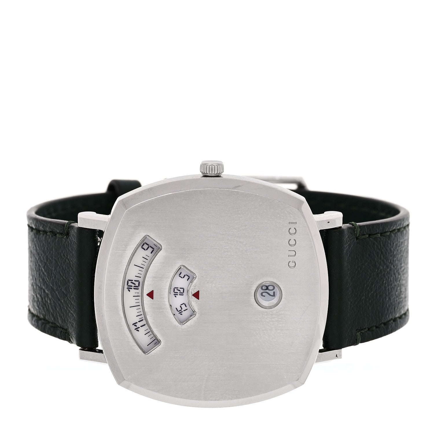 Gucci Stainless Steel Calfskin 38mm Grip Quartz Watch Green 2 of 5