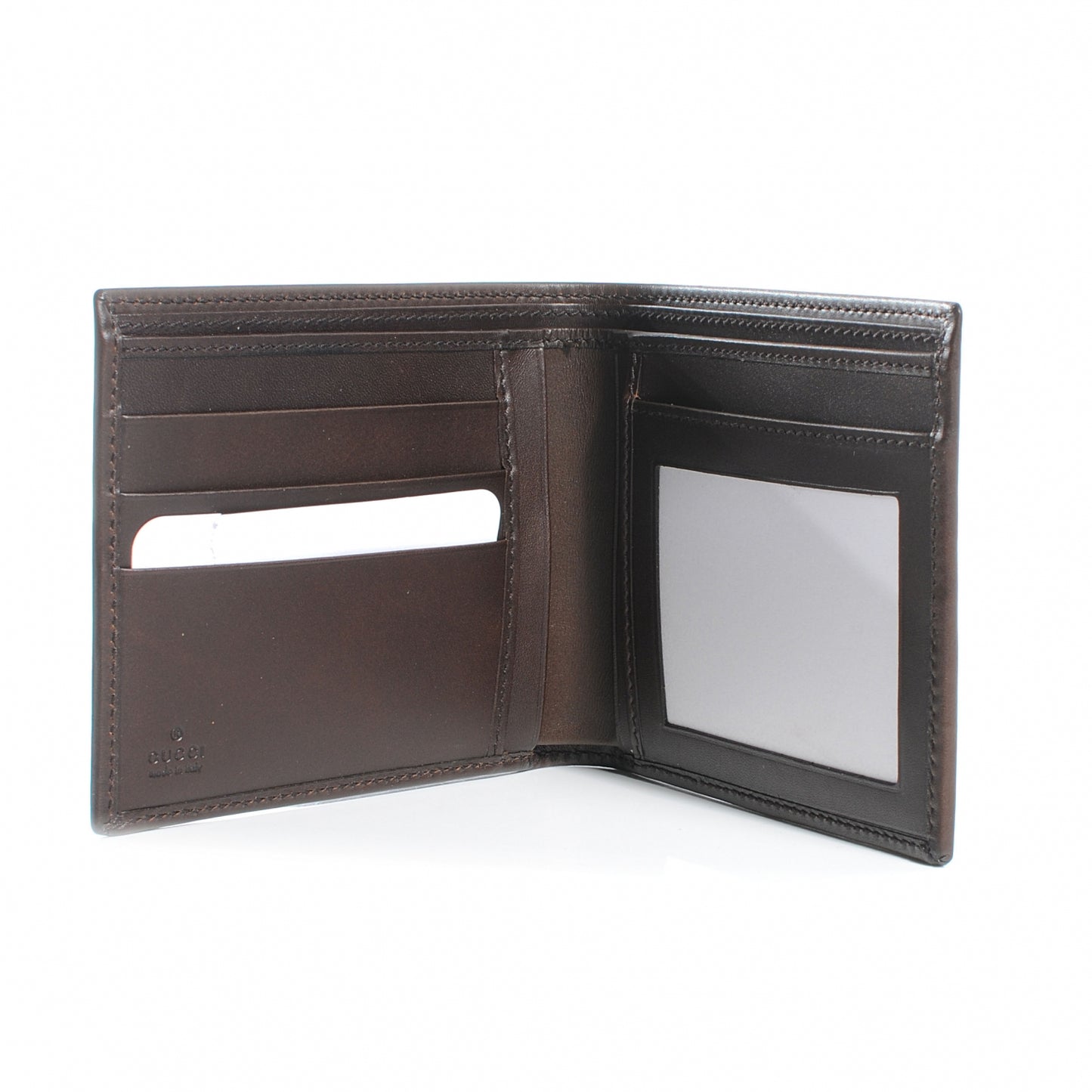 Mens Leather Web Bi-Fold Wallet Brown