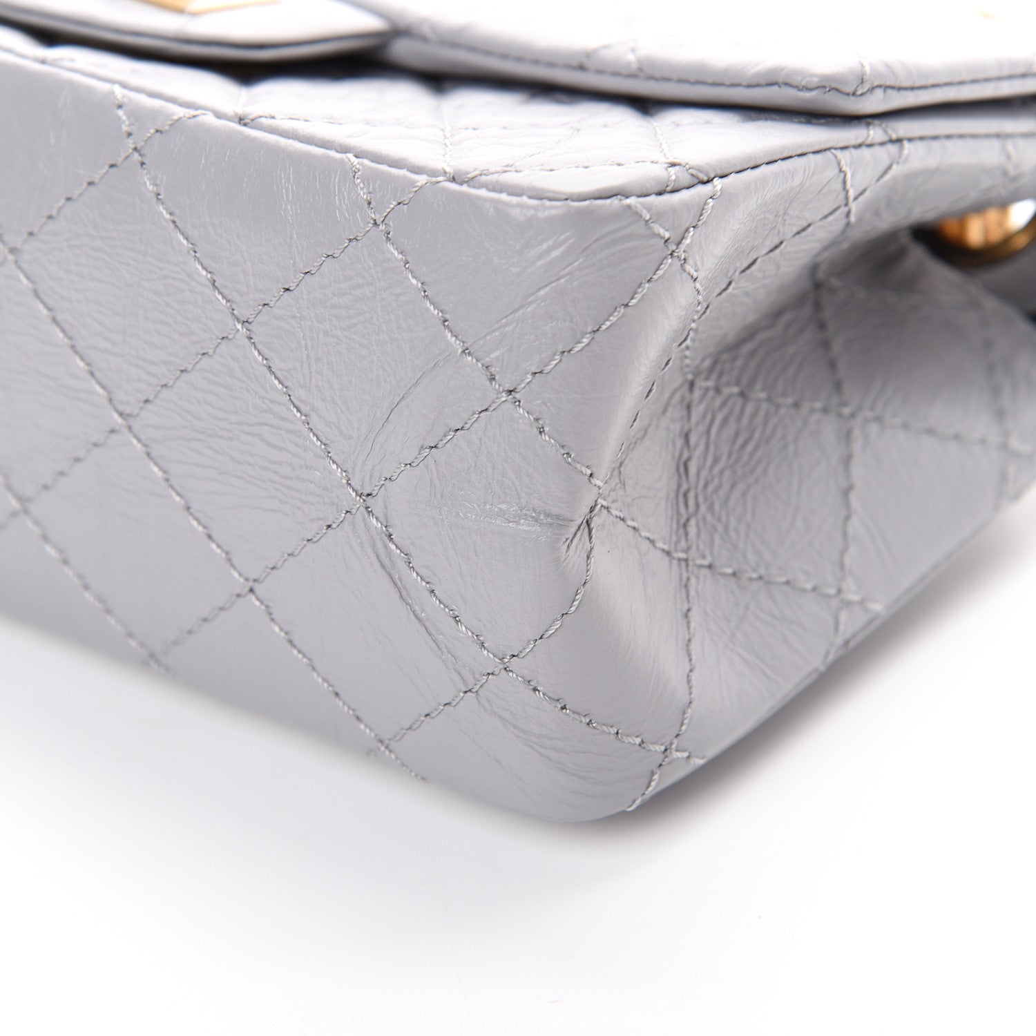 Chanel Aged Calfskin Quilted 2.55 Reissue Mini Flap Grey 9 of 10