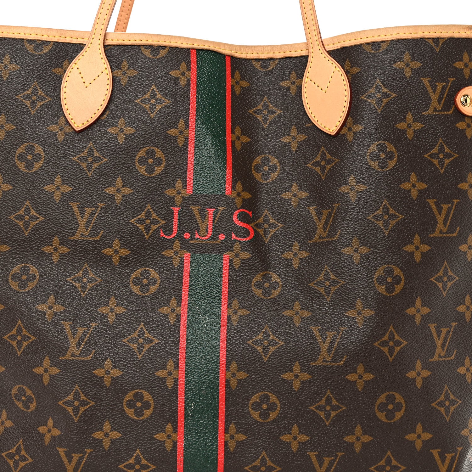 Louis Vuitton Monogram My LV Heritage Neverfull GM Red Green 8 of 12