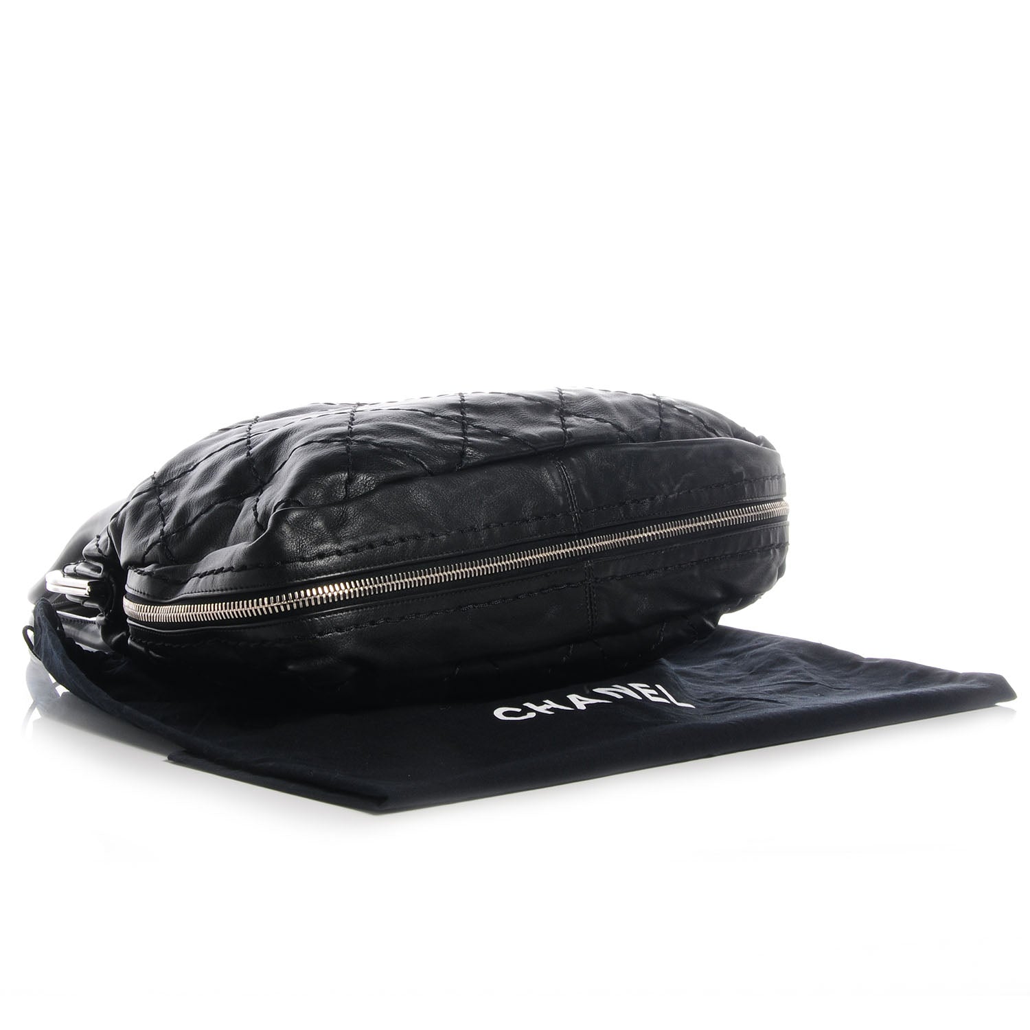 Chanel Calfskin Expandable Stitched Frame Top Bag Black 4 of 7