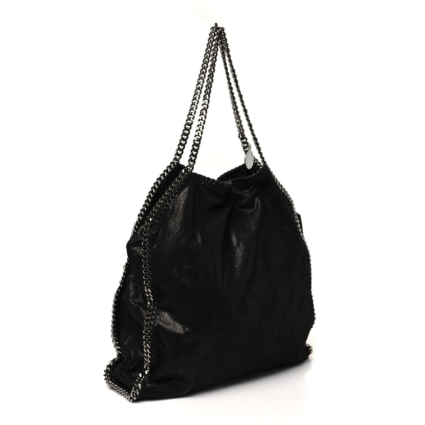 Metallic Shaggy Deer Falabella Tote Black