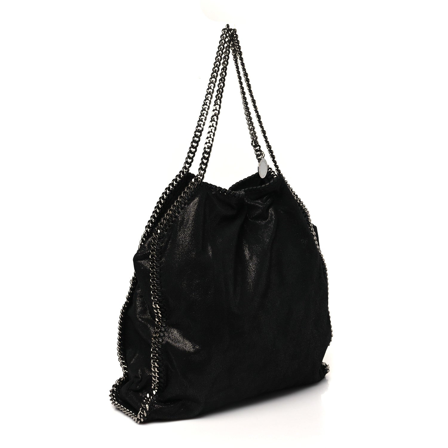 Stella McCartney Metallic Shaggy Deer Falabella Tote Black 4 of 10