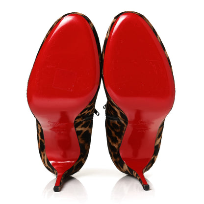Christian Louboutin Calf Hair Leopard Print Ankle Boots 40.5 7 of 11