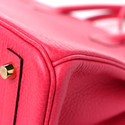 Hermes Taurillon Clemence Birkin 30 Rose Extreme 11 of 14