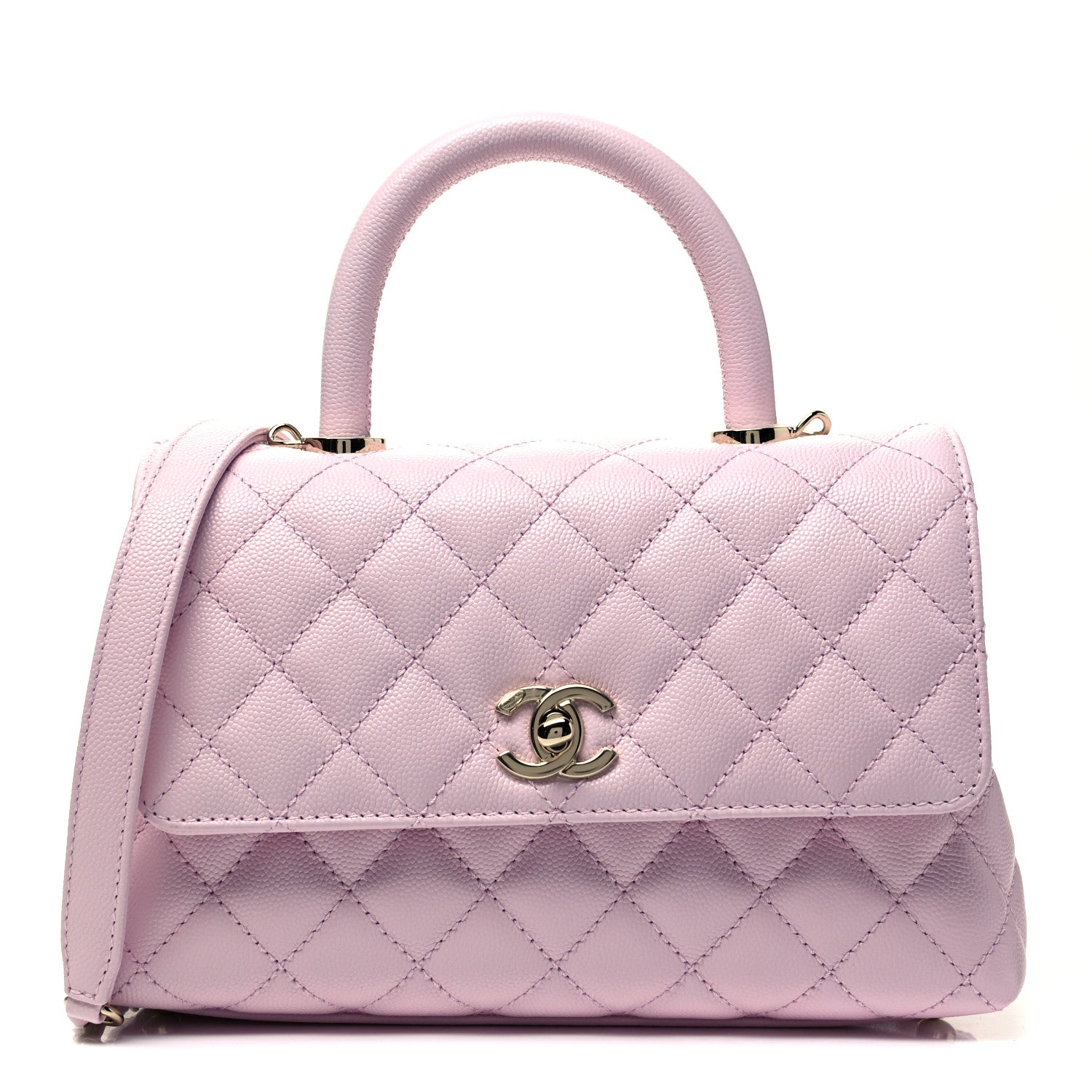 Chanel Caviar Quilted Mini Coco Handle Flap Pink 1 of 8
