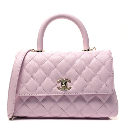 Chanel Caviar Quilted Mini Coco Handle Flap Pink 1 of 8