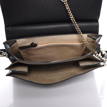 Chloe Suede Calfskin Medium Faye Shoulder Bag Black 7 of 12