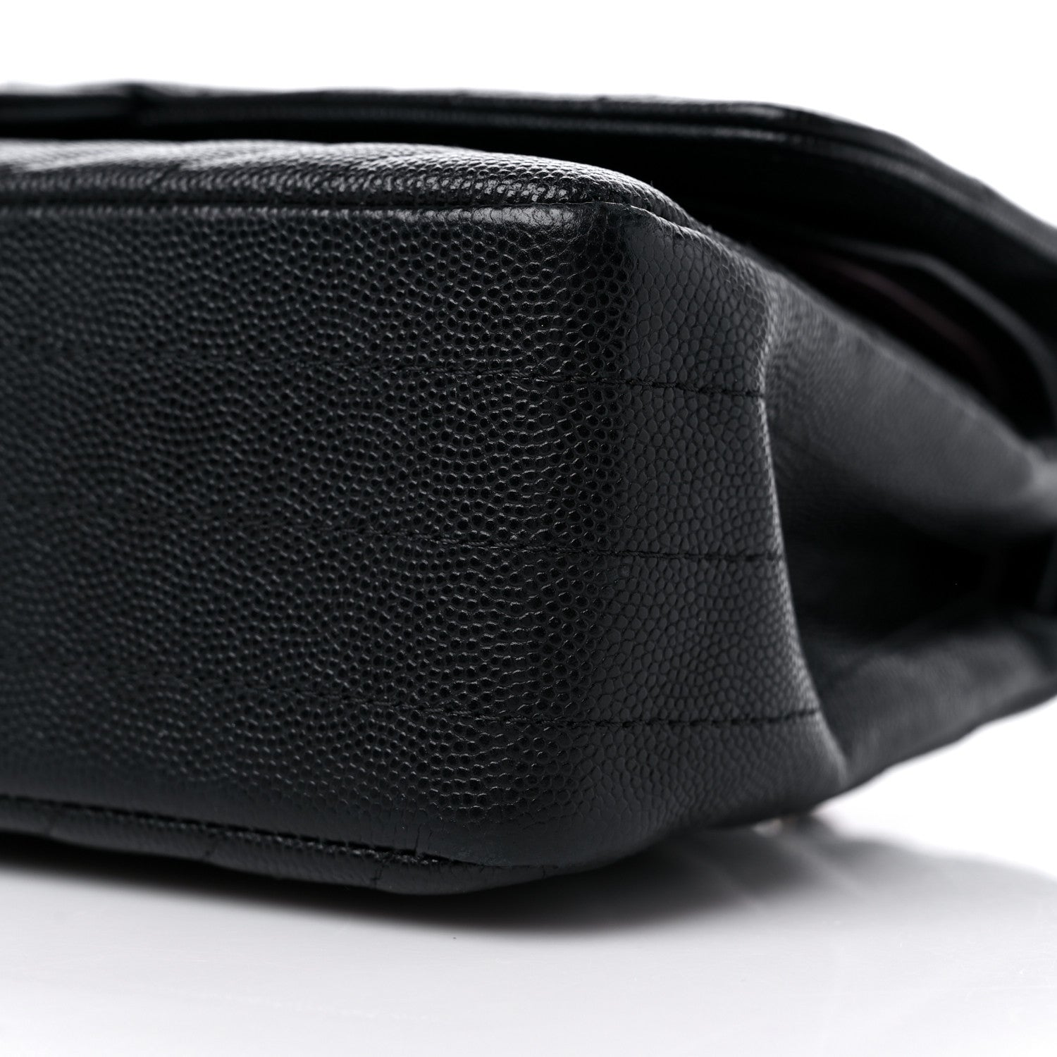 Chanel Caviar Chevron Quilted Medium Double Flap Black 9 of 12